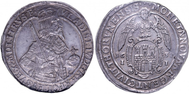 Władysław IV 1632-1648, Talar 1637, Toruń. Kop. 8276,&nbsp; Gum. 1611, ostry, sp...