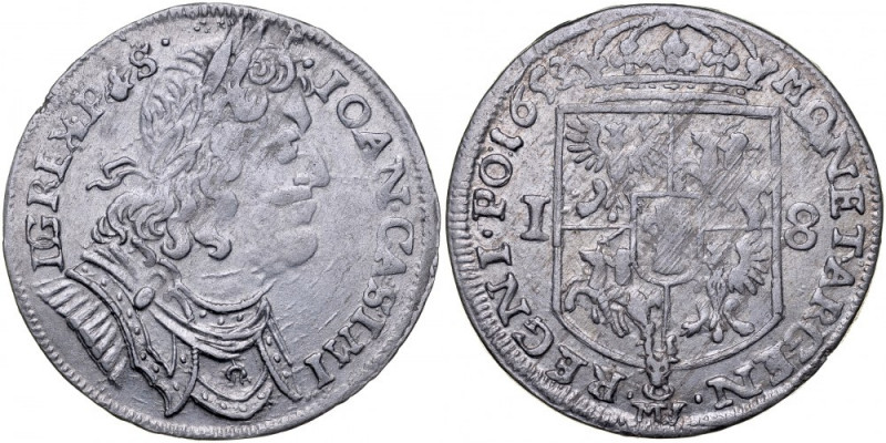 Jan II Kazimierz 1649-1668, Ort 1653, Wschowa. Kop. 1720, Gum. 1735, dobrze wybi...