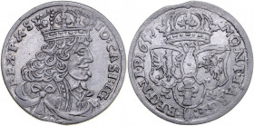 Jan II Kazimierz 1649-1668, Szóstak 1657 I-T, Kraków.