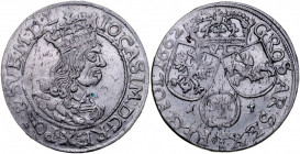 Jan II Kazimierz 1649-1668, Szóstak 1662 A-T, Kraków.