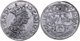 Jan II Kazimierz 1649-1668, Szóstak 1662 A-T, Kraków.