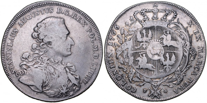 Stanisław August Poniatowski 1764-1795, Talar 1766, Warszawa. Kop. 2456, Kam. 27...