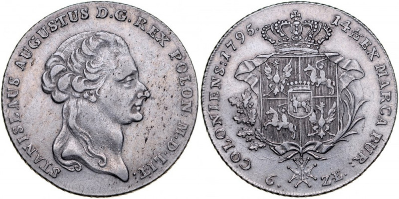 Stanisław August Poniatowski 1764-1795, Talar 1795, Warszawa. Kop. 2488, Gum. 23...