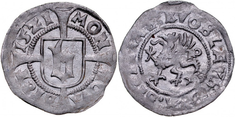 Pomorze, Bogusław X 1478-1523, Wit 1521, Szczecin. Kop. 4154, piękny połysk menn...