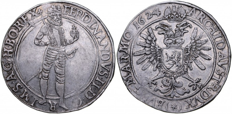 Czechy, Ferdynand II 1619-1637, Talar 1624, Kutna Hora. &nbsp;Halacka 798, Herin...