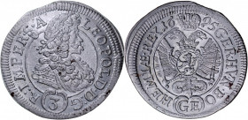 Czechy, Leopold I 1657-1705, 3 krajcary 1695, Praga.