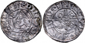 Scandinavia, Denmark, Sweden, Denar około 1000 roku, naśladownictwo denara angielskiego typy Pointed Helmet.
