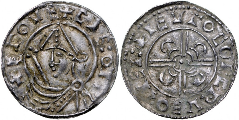 Scandinavia, Denmark, Sweden, Denar około 1000 roku, naśladownictwo denara angie...