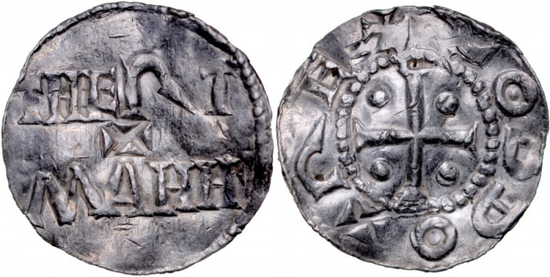 Germany, Dortmund, Otto III 983-1002, Denar. Dbg 743, srebro, waga 1,20 g., lekk...