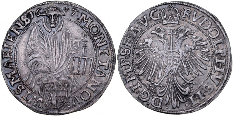 Germany, Wismar, Rudolf II 1576-1608, Talar 1607. RR. Dav. 2836, srebro,&nbsp; w...