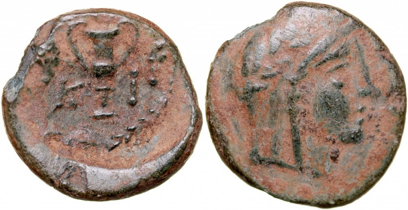 Greece, Bithynia, Kios, Bronze Ae-11mm, 350-300 BC. zielona patyna z połyskiem, ...