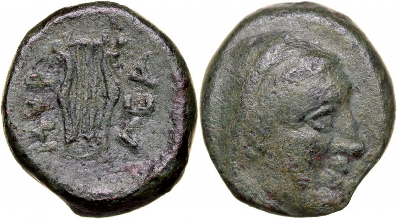 Greece, Bithynia, Myrlea, Bronze Ae-14mm, 350-300 BC. ładna, jednolita zielona p...