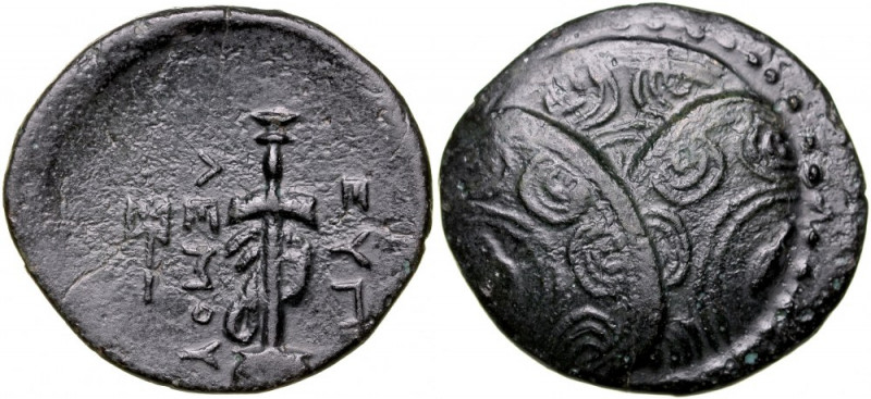 Greece, Caria, Mylasa, Eupolemos, Bronze Ae-18mm, 295-280 BC. ładna, czarna paty...