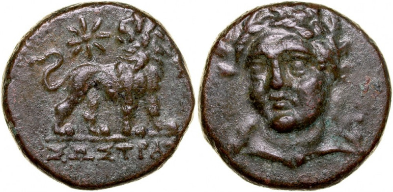 Greece, Ionia, Miletos, Bronze Ae-14mm, 200 BC. piękna patyna z połyskiem, bardz...