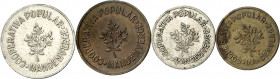 Masdenverge. Cooperativa Popular. 5, 10 céntimos, 1 y 5 pesetas. (AL. 2794 a 2797). 4 monedas, serie completa. Raras. MBC-/EBC.