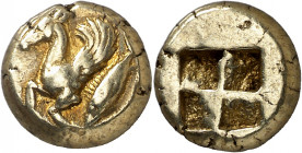 (500-450 a.C.). Misia. Kyzikos. Hekté. (S. falta) (SNG. Francia 241). 2,65 g. MBC+.