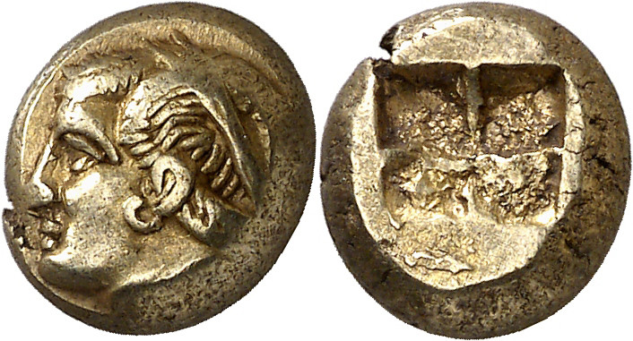 (400-330 a.C.). Jonia. Focea. Hekté. (S. 4531 var) (BMC. XIV, 58 sim). 2,56 g. M...