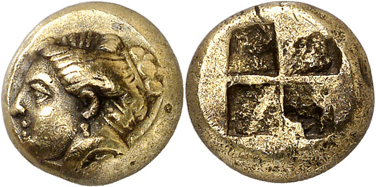 (400-330 a.C.). Jonia. Focea. Hekté. (S. falta) (BMC. XIV, 50). 2,45 g. MBC+.