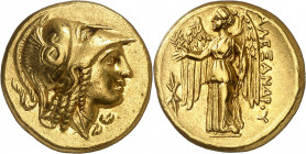 Imperio Macedonio. Alejandro III, Magno (336-323 a.C.). Anfípolis. Estátera de oro. (S. 6703 var) (MJP. 164). Bella. Ex Roma Numismatics 02/06/2018, n...