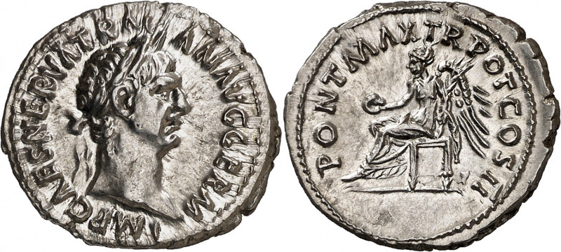 (99 d.C.). Trajano. Denario. (Spink falta) (S. 295) (RIC. 22). Bella. 3,26 g. EB...