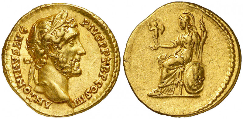 (146 d.C.). Antonino pío. Áureo. (Spink 4035) (Co. 1150) (RIC. 159) (Calicó 1455...