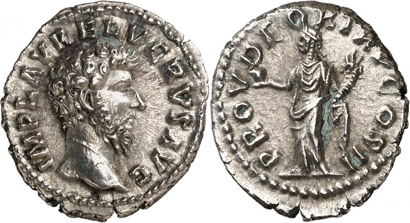 (161 d.C.). Lucio Vero. Denario. (Spink 5354 var) (S. 144) (RIC. 463). Muy bella...