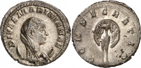 (253-254 d.C.). Mariniana. Antoniniano. (Spink 10067) (S. 2) (RIC. 3). Bella. Escasa. 3,59 g. EBC/EBC-.