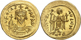 Focas (602-610). Constantinopla. Sólido. (Ratto falta) (S. 620). Atractiva. Ex Áureo 16/12/2003, nº 68. 4,45 g. EBC-.