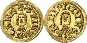 Suintila (621-631). Barbi (Antequera). Triente. (CNV. 284.5) (R.Pliego 366f). Atractiva. 1,44 g. EBC-.