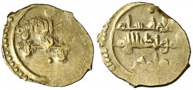 Taifa de Valencia. Abd al-Aziz al-Mansur, a nombre de Ibn Nachba. Fracción de dinar sin orlas. (V. 1387) (Prieto 147) (Medina 89) (Cru.C.G. 1565). Viv...