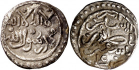 Almorávides. Tashfin ibn Ali. Quirate. (V. 1882) (Hazard 1022) (Benito Da2). 0,97 g. EBC-.