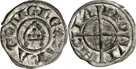 Alfons I (1162-1196). Provença. Diner de la mitra. (Cru.V.S. 168) (Cru.Occitània 94) (Cru.C.G. 2102). Bella. Brillo original. Rara así. 0,89 g. EBC....