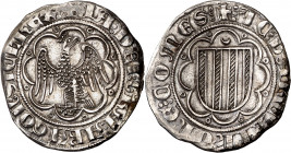 Jaume II (1291-1327). Sicília. Pirral. (Cru.V.S. 359.1) (Cru.C.G. 2177) (MIR. 179). Atractiva. Escasa y más así. 3,25 g. MBC+.