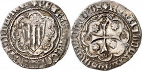 Pere III (1336-1387). Sardenya (Esglésies). Alfonsí. (Cru.V.S. 457.1) (Cru.C.G. 2259) (MIR. 115). Letras T latinas. Bella pátina. Ex Áureo 08/05/2001,...