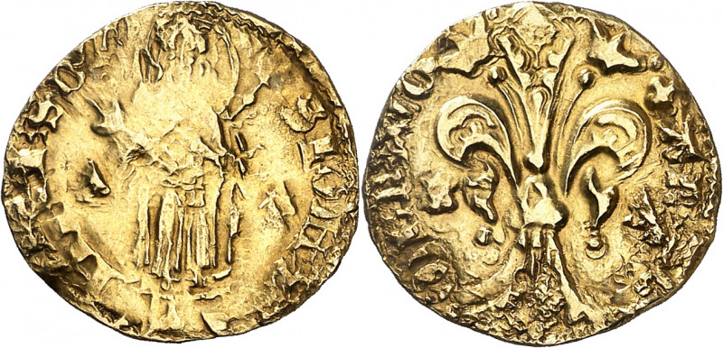 * Joan I (1387-1396). Mallorca. Mig florí. (Cru.V.S. 470) (Cru.C.G. 2284). Marca...