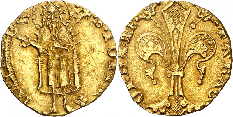 Martí I (1396-1410). València. Florí. (Cru.V.S. 504) (Cru.C.G. 2298). Marcas: Co...