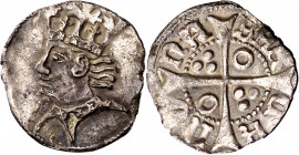 Alfons IV (1416-1458). Barcelona. Terç de croat. (Cru.V.S. 823) (Cru.C.G. 2875a). Atractiva. 0,93 g. MBC+.