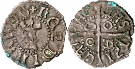 Ferran II (1479-1516). Sardenya (Càller). Callerès. (Cru.V.S. 1279 var) (Cru.C.G. 3181c) (MIR. 25 var). Letras R en forma de . Buen ejemplar. Rara y m...