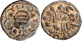 (posterior a 1585). Caldes de Montbui. Diner. (Cru.L. 1420) (Cru.C.G. 3681). Atractiva. Muy rara y más así. 0,42 g. EBC.