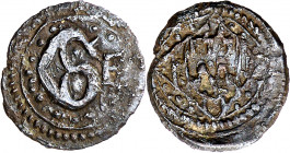(1490). Girona. Senyal. (Cru.L. 1555) (Cru.C.G. 3729). Muy rara y más así. 0,79 g. MBC+.