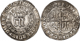 Enrique III (1390-1406). Sevilla. Real. (AB. 585). Bella. Brillo original. Ex Áureo 22/10/2003, nº 260. Escasa. 3,39 g. EBC-.