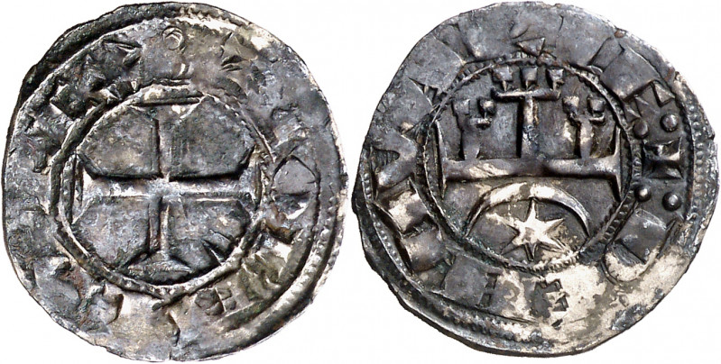 Teobaldo I (1234-1253). Navarra. Dinero. (Cru.V.S. 226) (R.Ros 3.10.1). Pátina o...