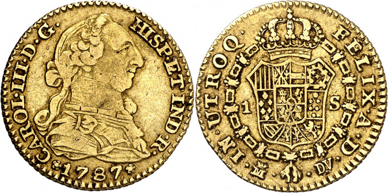 * 1787. Carlos III. Madrid. DV. 1 escudo. (AC. 1370). Moneda exenta de pago de t...