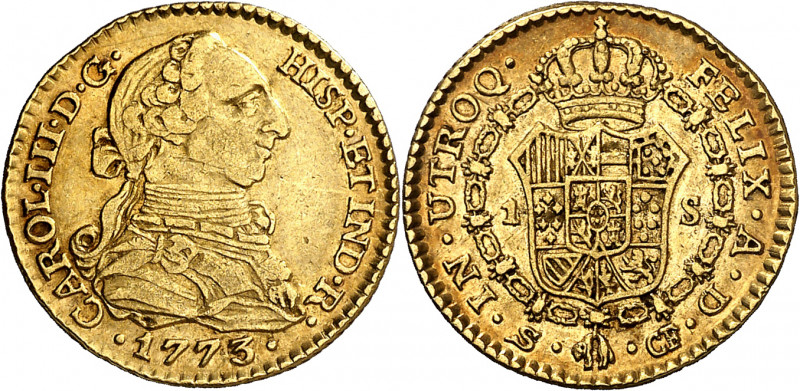 * 1773. Carlos III. Sevilla. CF. 1 escudo. (AC. 1496). Moneda exenta de pago de ...