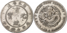 China. Kwangtung. s/d (1890-1908). 1 dólar. (Kr. 203). Escasa. AG. 26,53 g. MBC-.