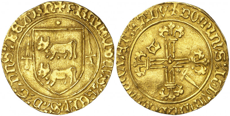 * Francia. Bearn. Francisco Febo (1479-1483). 1 escudo de oro. (Fr. 69) (D. 1262...