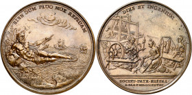 1778. Carlos III. Real Sociedad Económica sevillana de Amigos del País. Medalla. (V. 50) (V.Q. 14128 var. metal) (Ruiz Trapero 99). Grabador: A. de Sa...
