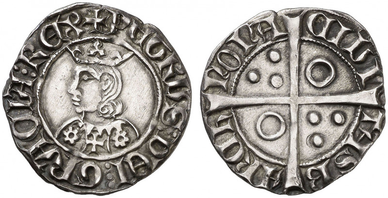 Pere III (1336-1387). Barcelona. Croat (Cru.V.S. 407.1) (Badia 303) (Cru.C.G. 22...