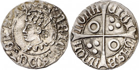 Enric de Castella (1462-1464). Barcelona. Croat. (Cru.V.S. 911.1) (Badia 635) (Cru.C.G. 3035). Bella. Parte de brillo original. Ex HSA 17814. Rara y m...
