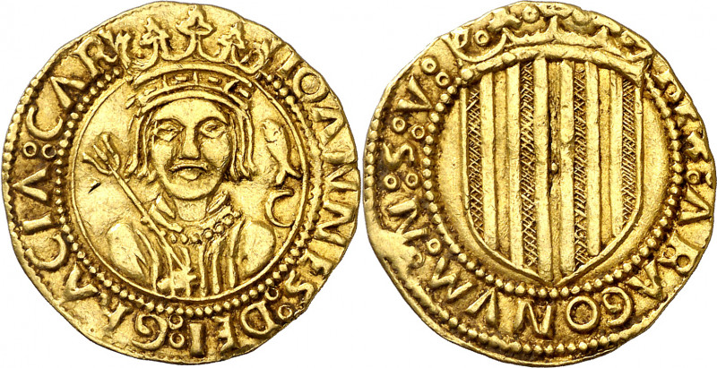 Joan II (1458-1479). Aragón. Ducado. (Cru.V.S. 988.1) (Cru.C.G. 3026a). Muy atra...